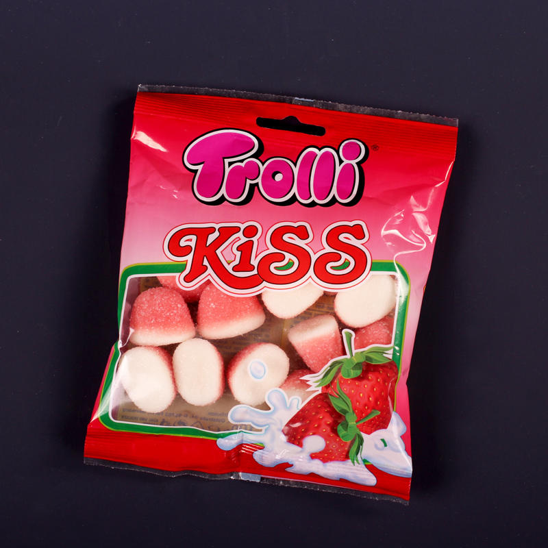 Trolli/采莉 草莓味橡皮糖100g/袋 德国进口 果汁QQ软糖果零食