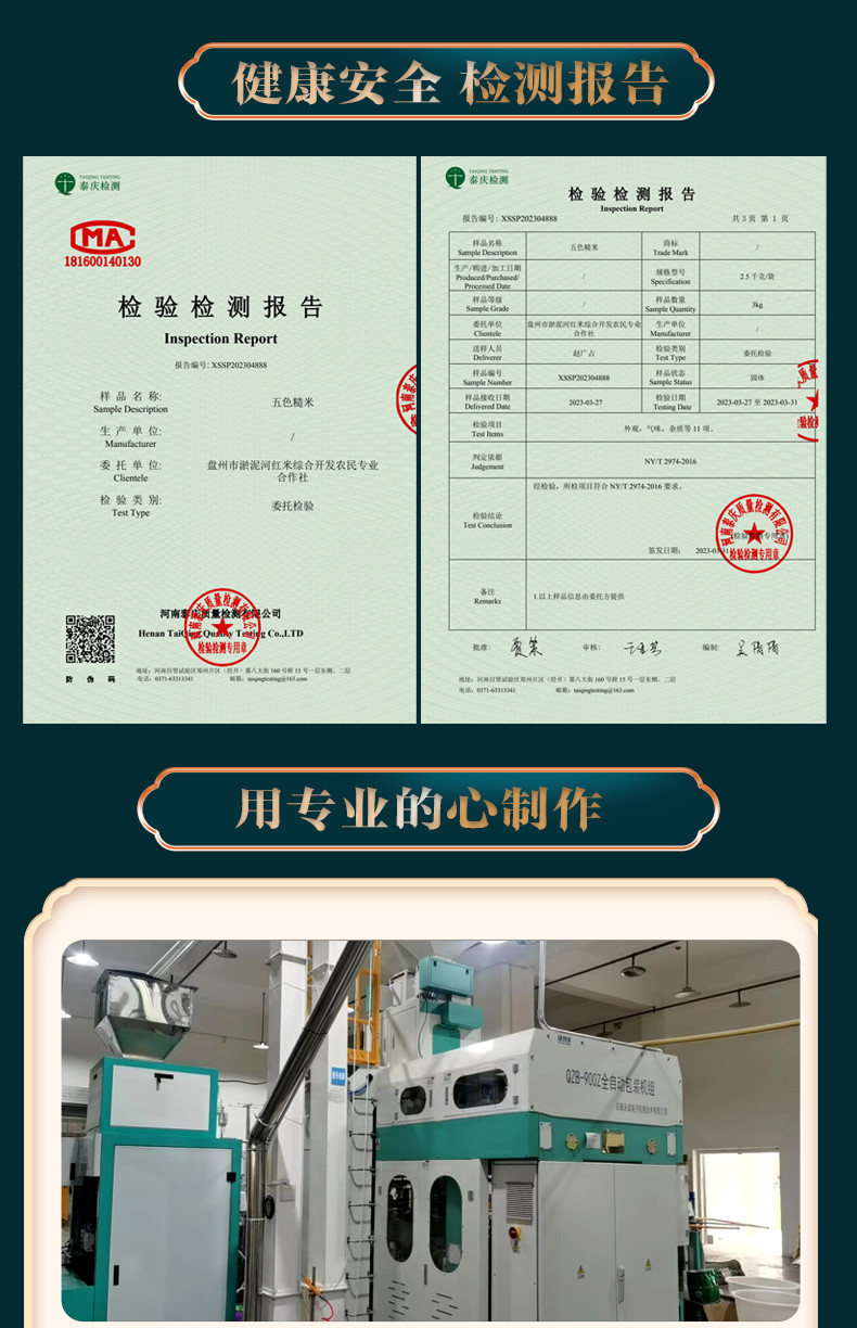 黔食锦 贵州省六盘水市盘州市五色糙米 低纬度高原气候生长