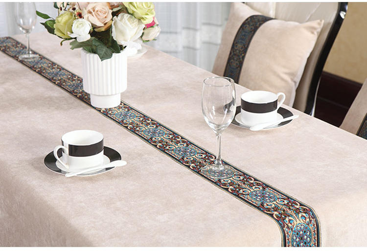 欧式美式桌布布艺棉麻新古典现代中式高档餐桌茶几桌布艺定制130cm*180cm卡其色