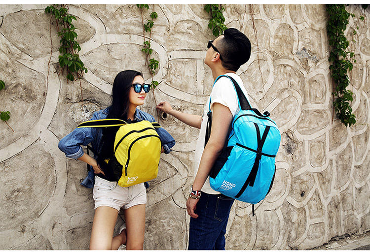 红缀(HZ) 时尚可折叠包便携双肩包防泼水皮肤包双肩背包旅行包家庭套装