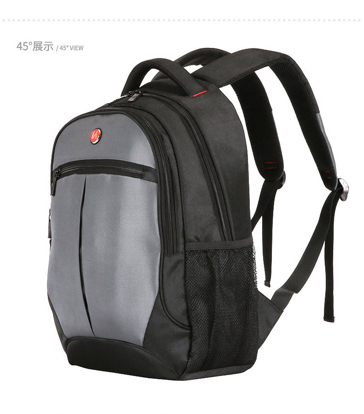红缀 男旅行包双肩背包休闲商务电脑包书包双肩包女开叉设计