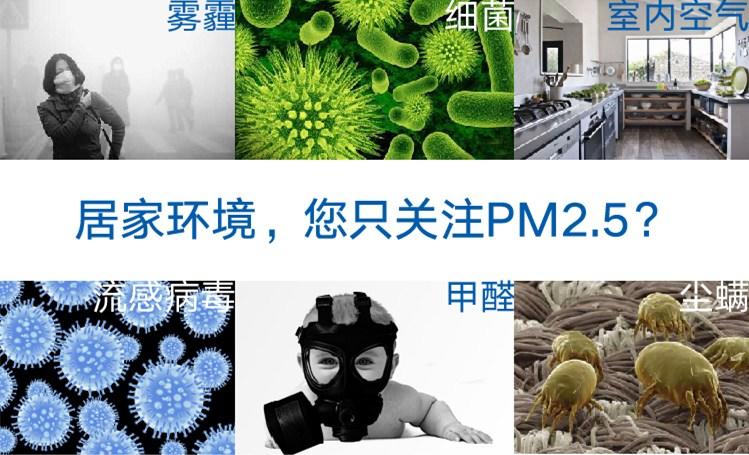 美国艾奥尼克无耗材无声音杀病菌静电集尘除PM2.5家用空气净化器