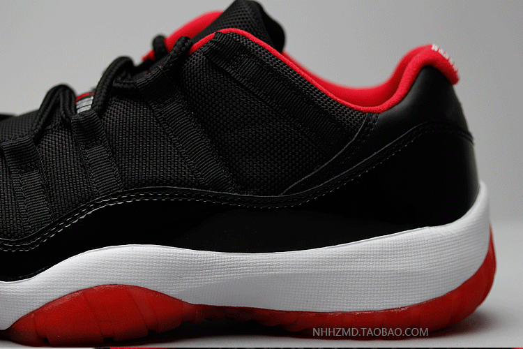 正品Jordan 11 Low Bred 乔11 AJ11男子篮球鞋黑红528895-012