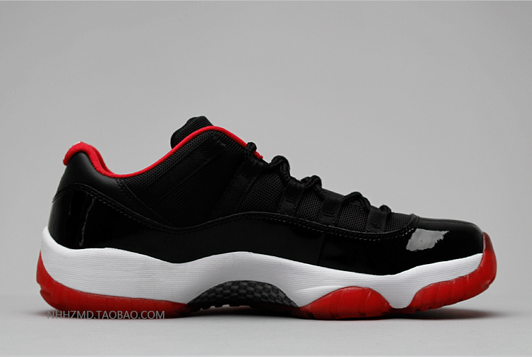 正品Jordan 11 Low Bred 乔11 AJ11男子篮球鞋黑红528895-012