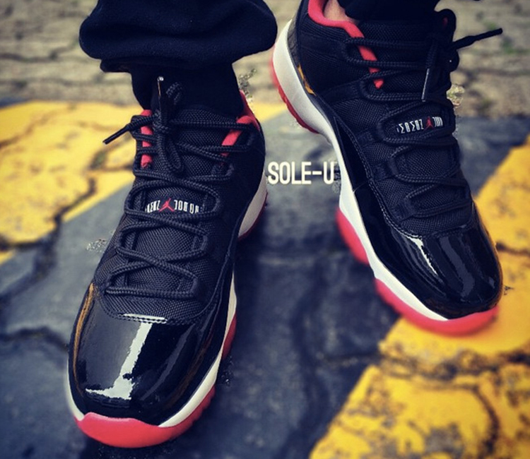 正品Jordan 11 Low Bred 乔11 AJ11男子篮球鞋黑红528895-012