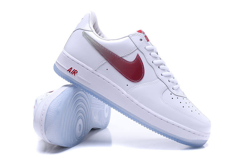 耐克/NIKE Nike Air Force 1 AF1  大学红 漆皮 休闲鞋 板鞋