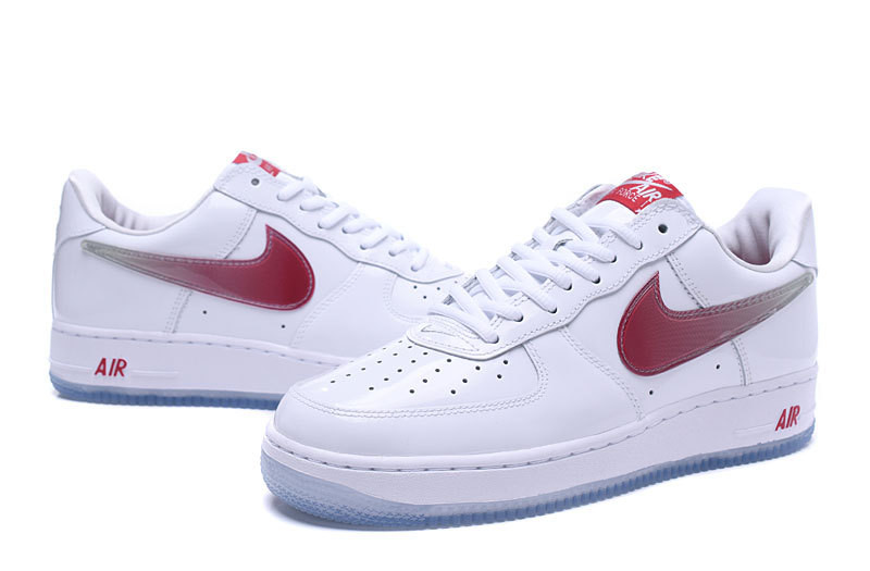 耐克/NIKE Nike Air Force 1 AF1  大学红 漆皮 休闲鞋 板鞋