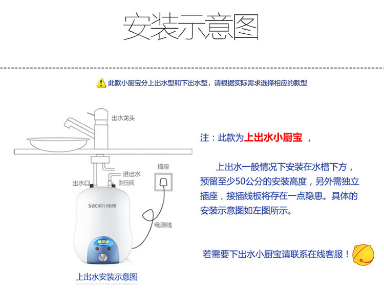 帅康（Sacon）DSF-6.5W（S/X）速热小厨宝1500W 5分钟出热水 蓝宝石搪瓷内胆