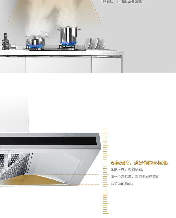 帅康（Sacon）CXW-200-TE6710 全钢机身 17大吸力 贴心不碰头免拆洗 欧式抽油烟