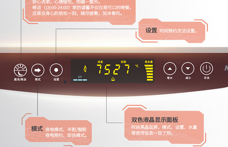 帅康（Sacon）DSF-60DMG 高端防电墙 2000W速热一级能效 智能微电脑电热水器60L