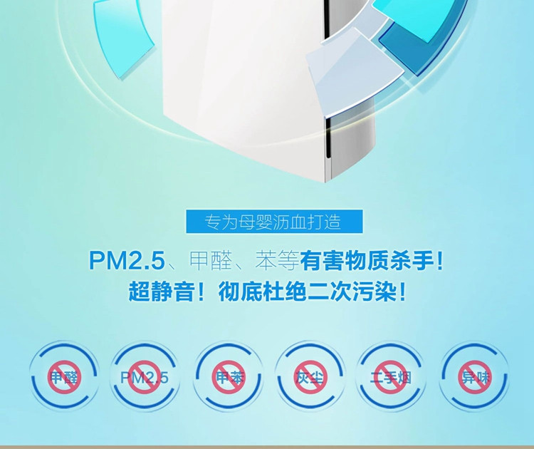 Haier/海尔空气净化器除甲醛PM2.5雾霾机KJ160F-HY01