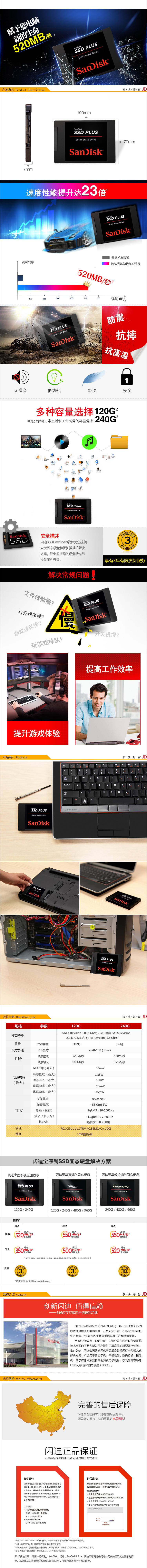闪迪(SanDisk) 加强版 120G 固态硬盘