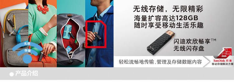 闪迪（SanDisk） 128GB 欢欣畅享 无线U盘