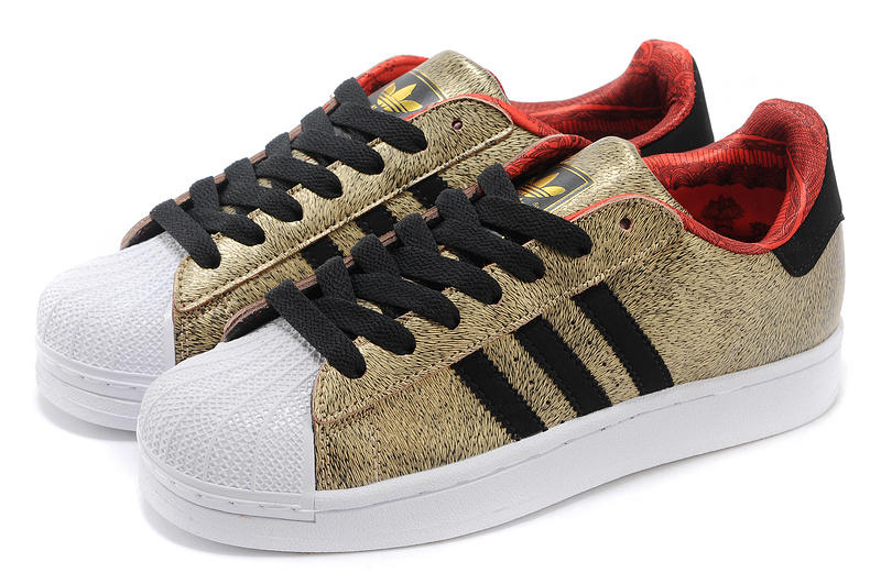 阿迪达斯男鞋adidas superstar 土豪金 三叶草 贝壳头休闲板鞋 陈冠希同款运动情侣鞋