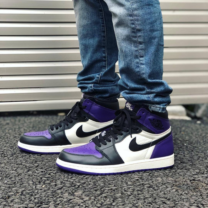 Nike Air Jordan 1 Green Purple AJ1 黑紫新黑绿脚趾 休闲男女情侣鞋