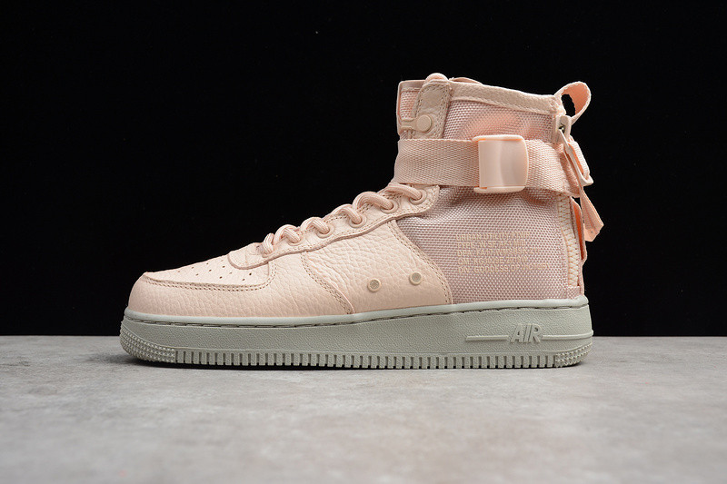 NIKE SF AF1 MID 女神粉橘粉拉链空军一号中帮女子板鞋运动休闲鞋AA3966-800