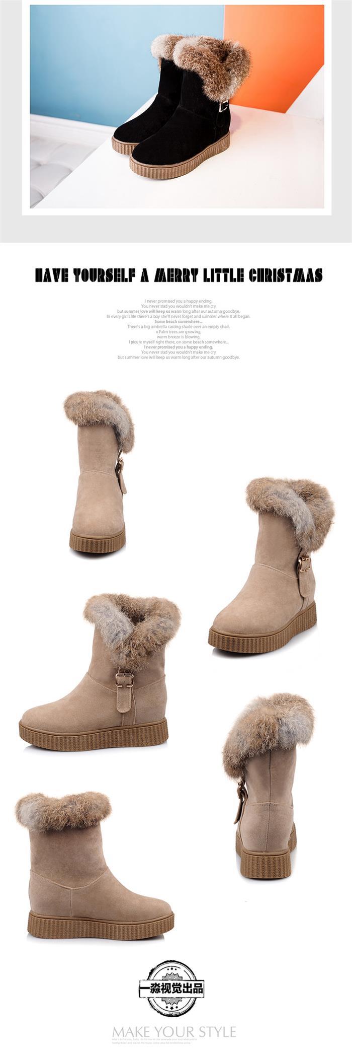 冬季新款雪地靴短筒加厚保暖棉靴学生