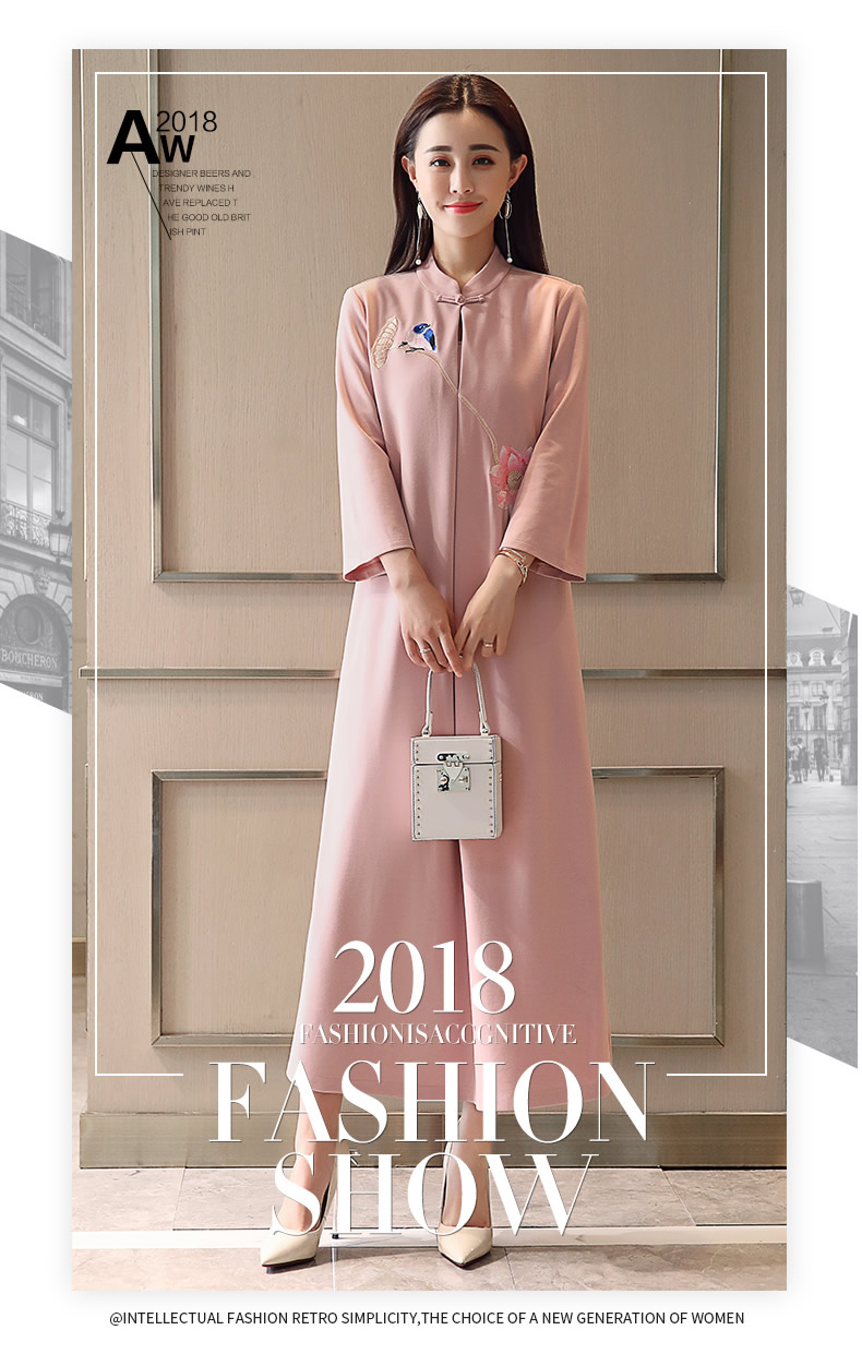 连衣裙2018年春季纯色气质优雅中长款时尚潮流修身显瘦