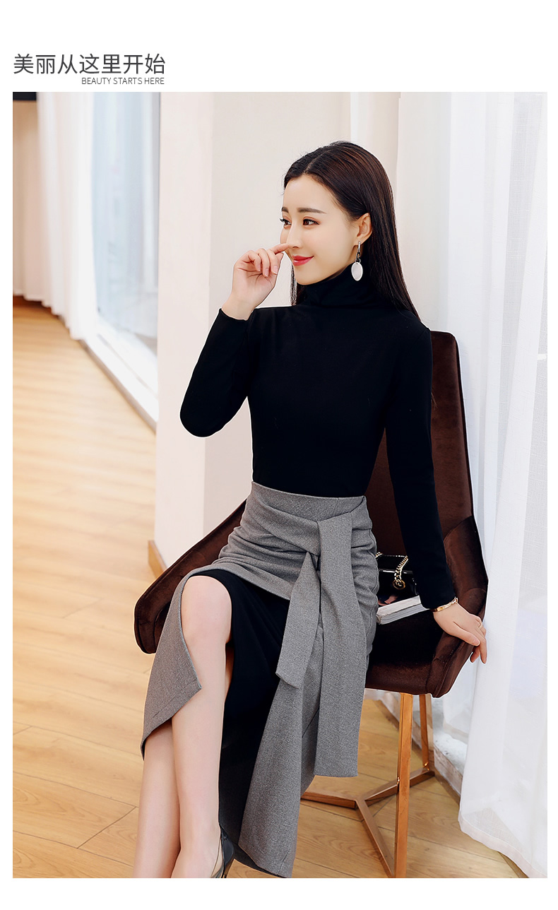 2018年春季套装/套裙两件套气质优雅韩版修身纯色潮流