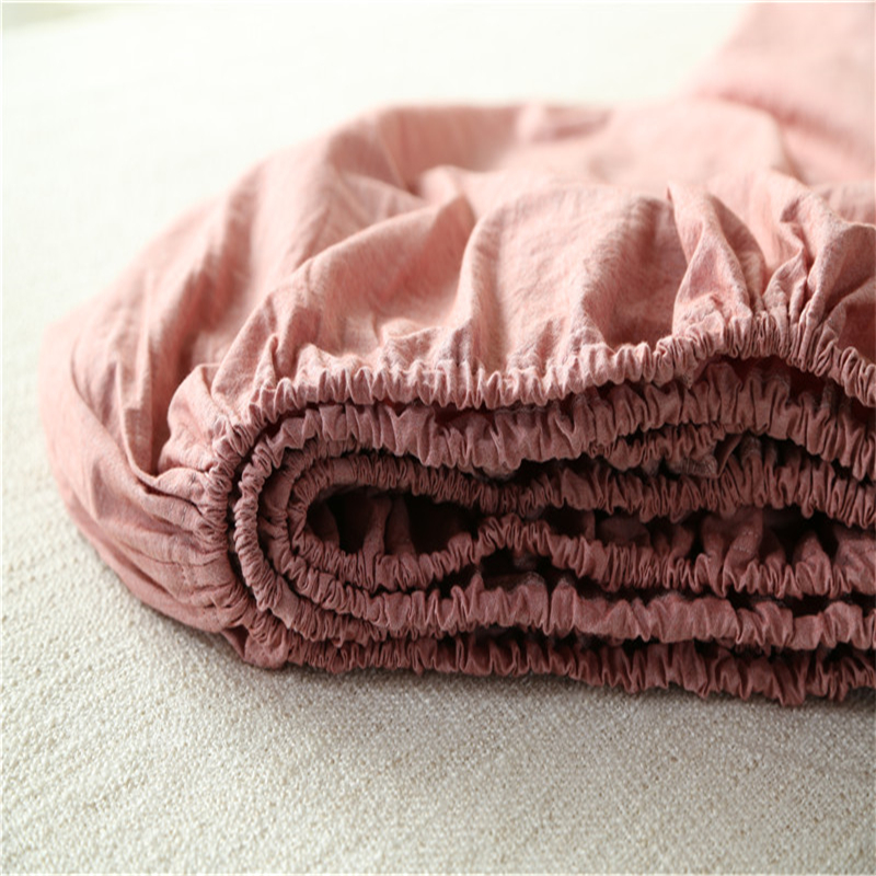 欧的家纺水洗棉全棉简约时尚纯棉条纹床单床笠床品四件套