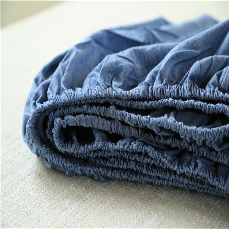 欧的家纺水洗棉纯棉中格欧美风全棉床品四件套1.5-1.8m