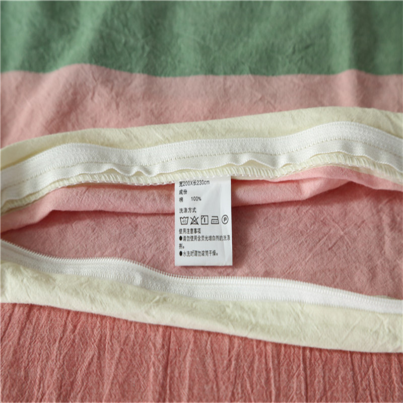 欧的家纺纯棉中条欧美时尚风全棉四件套床品1.5-1.8m