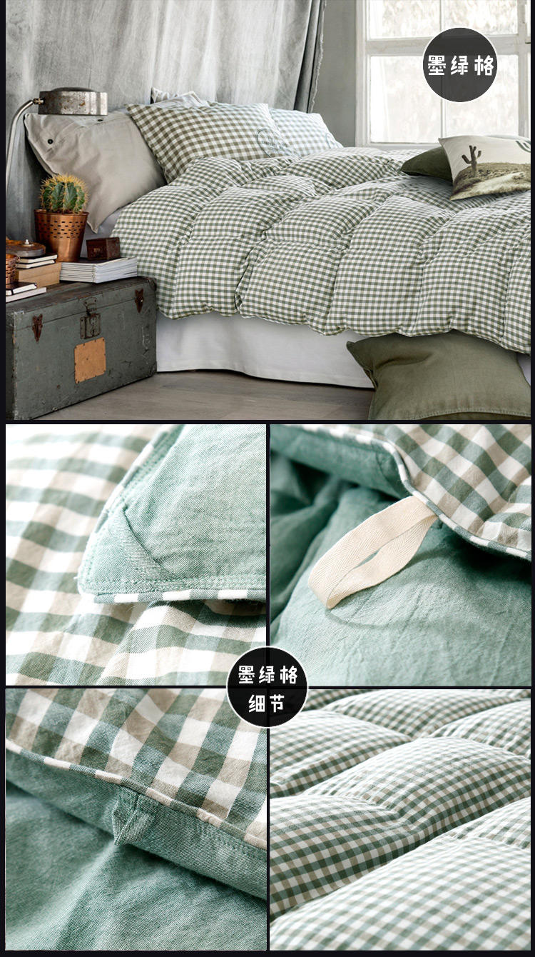 欧的家纺床上用品纯棉水洗棉羽绒被芯1.5米床/1.8米床被子