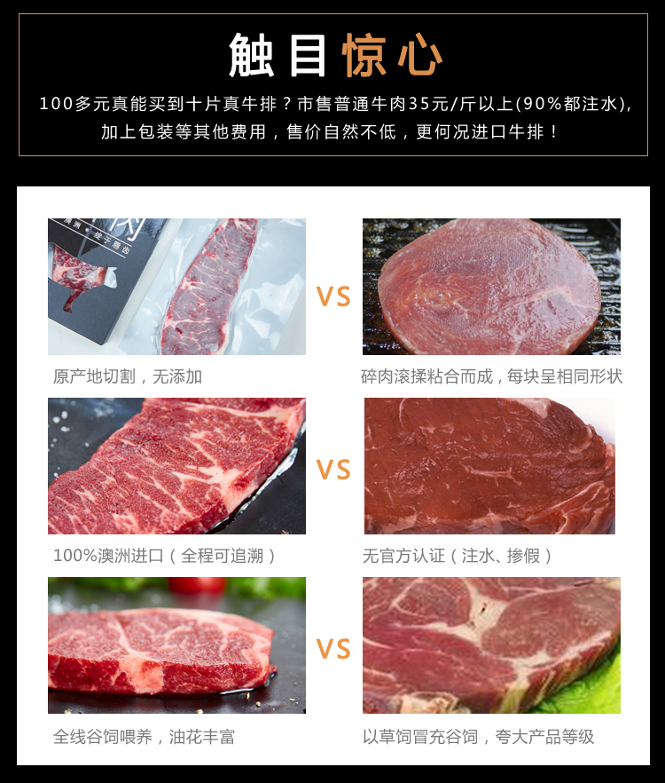 牛哈哈澳洲原装进口  牛肋条肉400g/袋