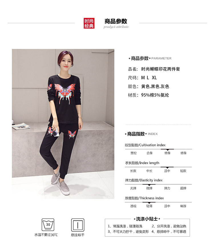 2017秋季新款时尚休闲运动服套装女春秋两件套修身显瘦长袖卫衣女