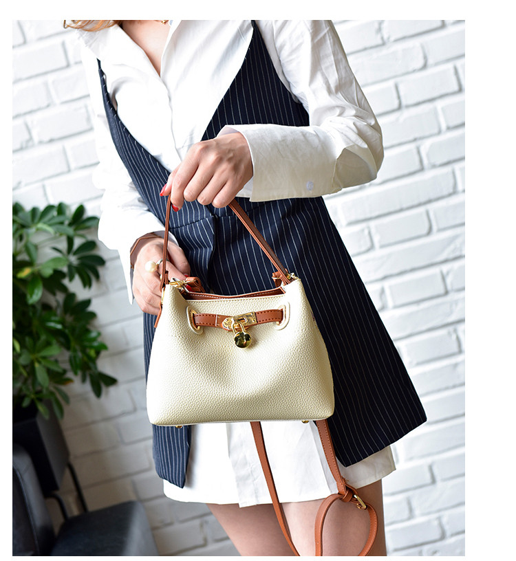 2017新款韩版时尚撞色水桶包女士手提包子母包小包单肩包斜挎包潮