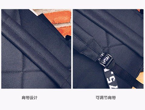 韩版帆布双肩包校园学院风中学生男女休闲书包撞色百搭简约潮背包