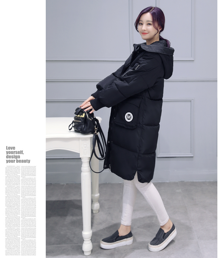 2017新款冬装羽绒棉服韩版中长款修身时尚加厚棉衣外套