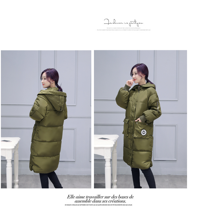 2017新款冬装羽绒棉服韩版中长款修身时尚加厚棉衣外套
