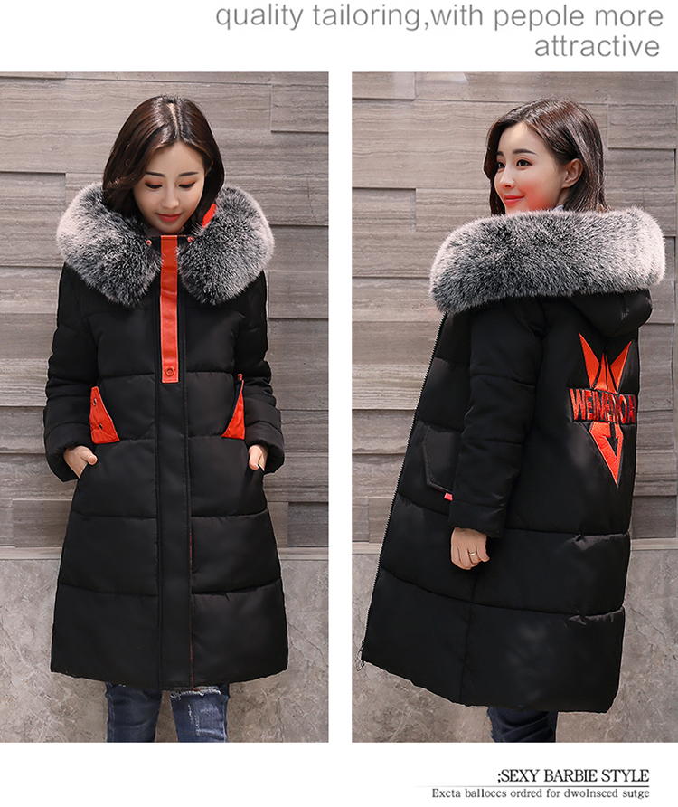 棉衣/棉服简约气质优雅韩版修身显瘦长袖中长款2017年冬季