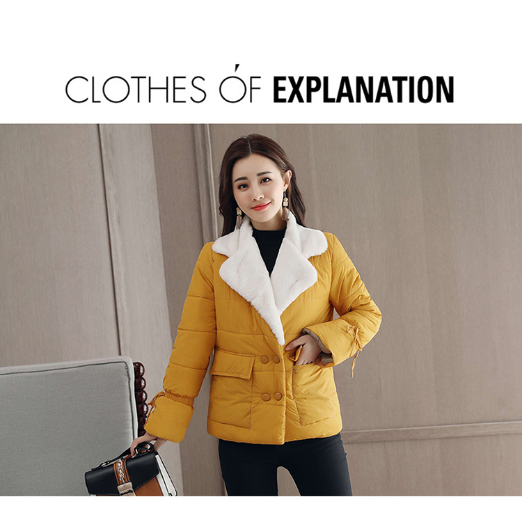女式小棉袄短款韩版2017冬季新款时尚修身百搭小棉衣冬装加厚棉服