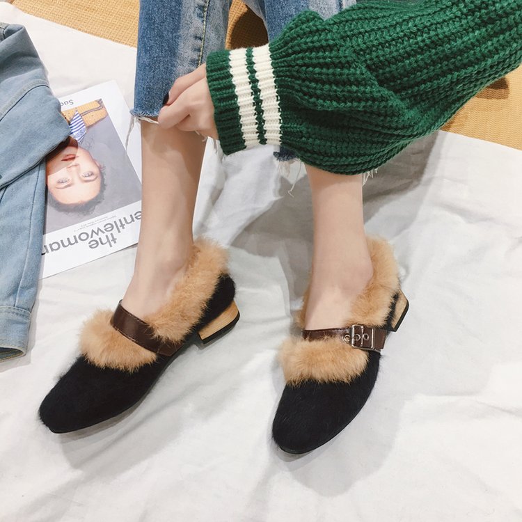 豆豆鞋冬季2017新款潮韩版百搭加绒棉平底保暖加厚