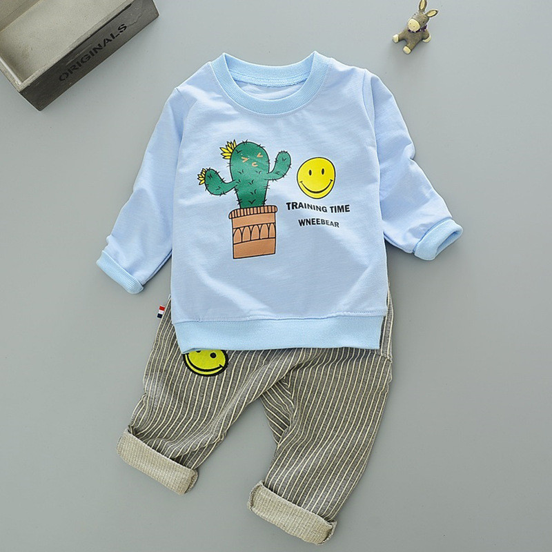 韩版童装1-4岁男女童宝宝纯棉柔软长袖童套装