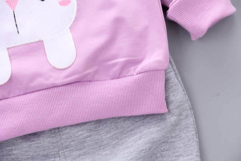 新款小兔女童婴幼儿秋季衣服0-4岁女宝宝长袖棉质儿童套装
