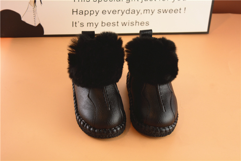 0-3婴儿童鞋靴子冬季短靴潮女童雪地靴1-2岁女宝宝加绒保暖棉鞋子
