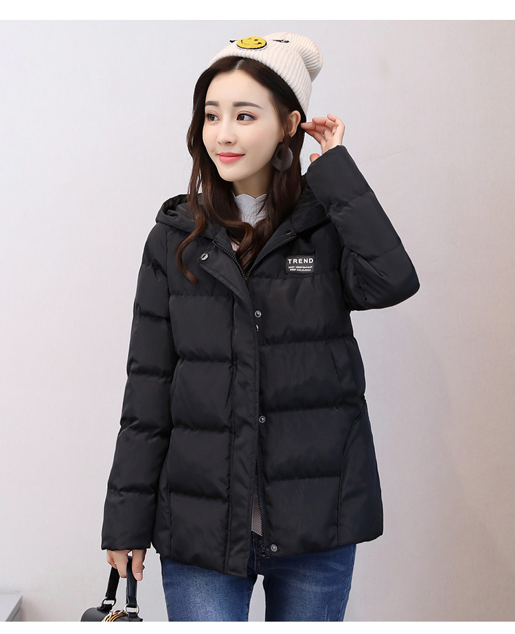 棉衣/棉服纯色连帽拉链2017年冬季长袖加厚短款时尚潮流韩版