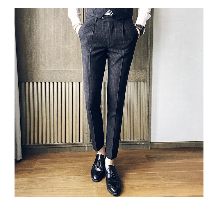 西裤时尚韩版简约口袋长裤修身显瘦休闲2017年秋季