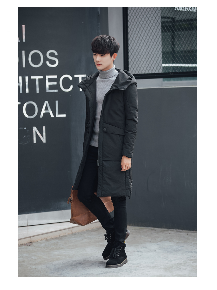 棉衣百搭气质修身显瘦甜美韩版长袖中长款连帽精致韩风2017年冬季