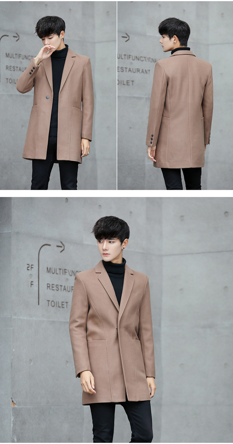 毛呢大衣2017年冬季韩版长袖中长款甜美韩版气质优雅可爱修身显瘦时尚可爱