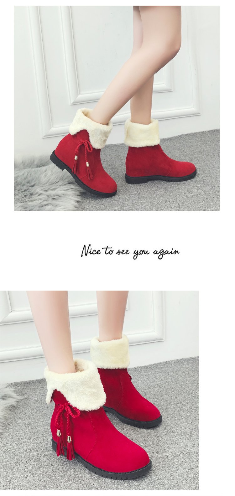 冬季新款韩版马丁靴女棉靴2017时尚休闲百搭低跟平底内增高短筒靴