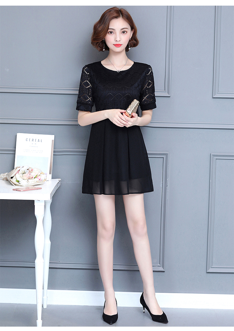 大码女装2018年夏季纯色优雅时尚气质流行韩版流行