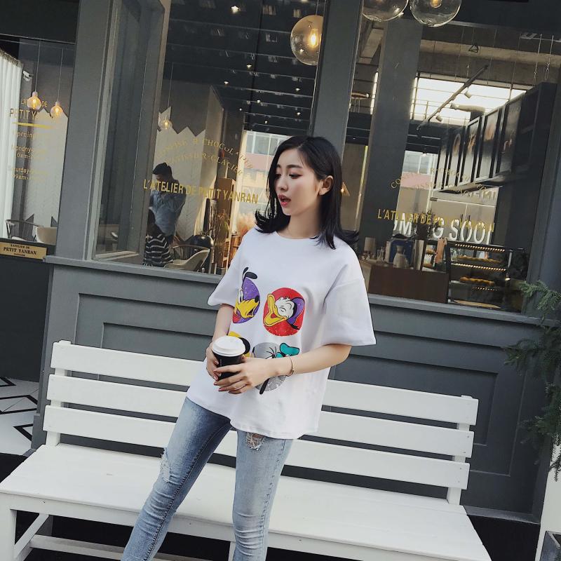 2018夏季新款韩版唐老鸭米老鼠短袖女T恤学生