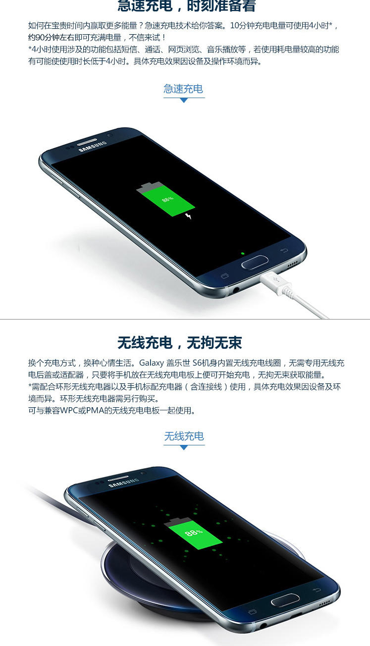 三星 Galaxy S6（G9200）32G版 全网通 4G手机 双卡双待