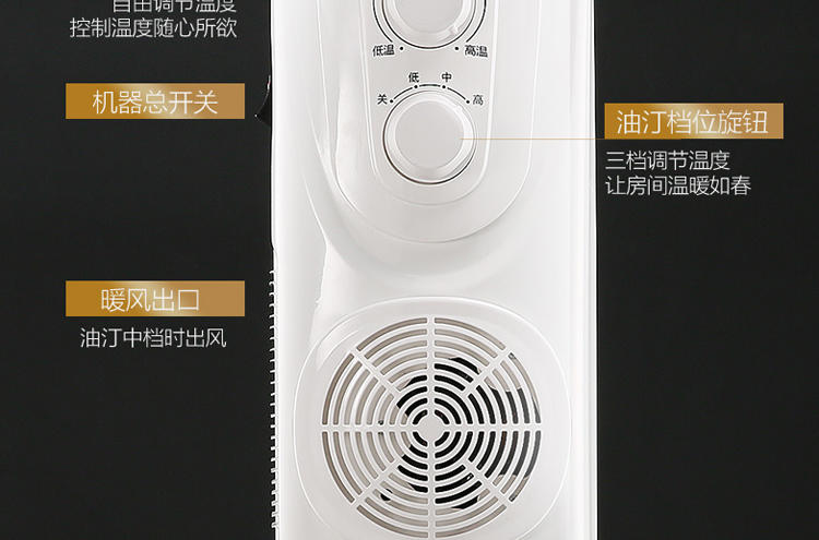 美的(Midea) NY2513-17EW 油汀 取暖器 电暖器 13片