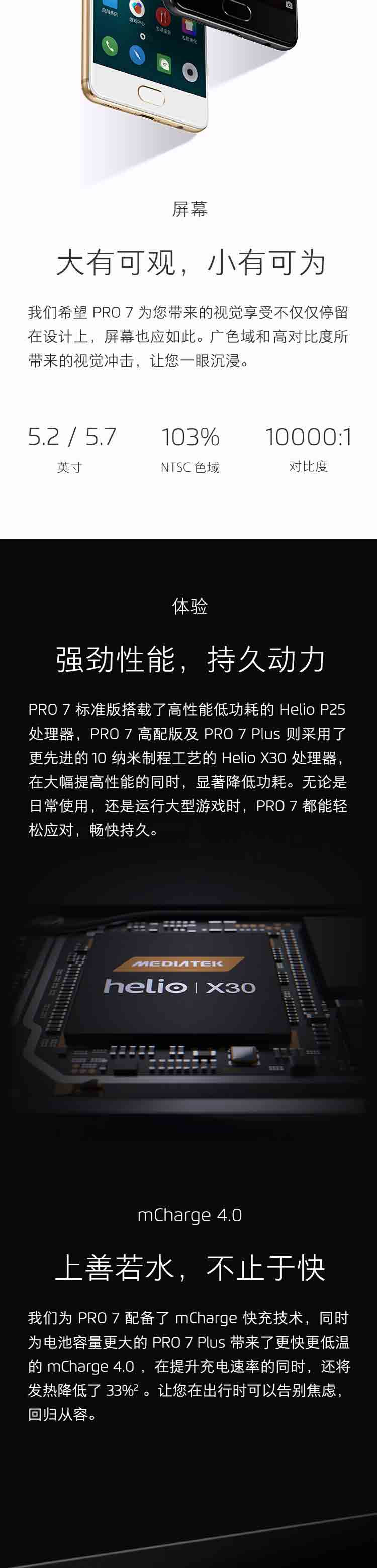 魅族 PRO 7 Plus 6GB+64GB 全网通公开版 移动联通电信4G手机