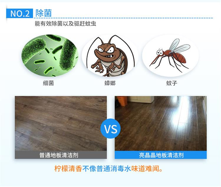 亮晶晶地板净600g*3瓶 瓷砖清洁剂强力去污木地板大理石地砖家用杀菌